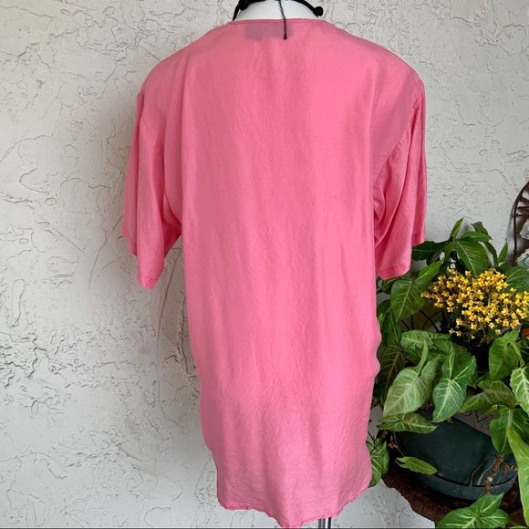 VINTAGE Silk Charming Pink Blouse - Picture 4 of 6